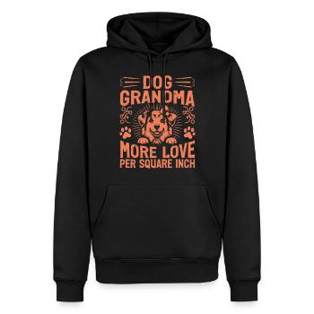 Cadeaux de grand-mère pour chien - Sweat à capuche Premium bio Homme - noir - Devant - Nico (187cm)