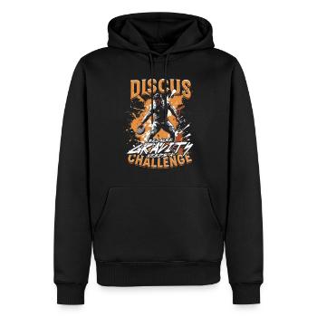 Lancer du disque : parce que la gravité a besoin d’un défi - Sweat à capuche Premium bio Homme - noir - Devant - Nico (187cm)