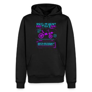 Tricycle couché Tricycle couché - Sweat à capuche Premium bio Homme - noir - Devant - Nico (187cm)