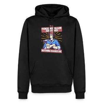 Constructeur de clôtures Ajusteur de clôtures Construction de clôture Père - Sweat à capuche Premium bio Homme - noir - Devant - Nico (187cm)