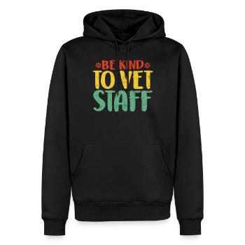 Soyez gentil avec le personnel vétérinaire Médecine vétérinaire rétro - Sweat à capuche Premium bio Homme - noir - Devant - Nico (187cm)