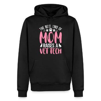Tierarzt Tech Mama Lustig Tierarzt Haustierpflege Mama - Männer Premium Bio Hoodie - Schwarz - Vorne - Nico (187cm)