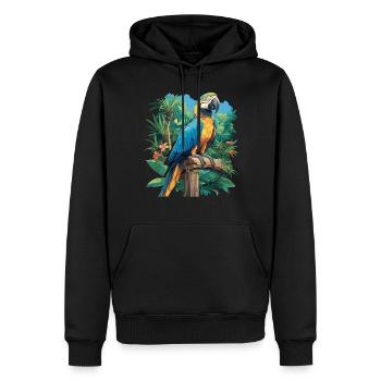 Papageie Papagei - Männer Premium Bio Hoodie - Schwarz - Vorne - Nico (187cm)