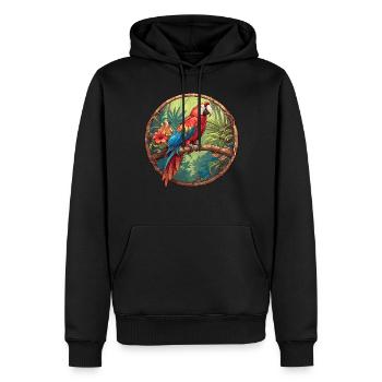 Papageie Papagei - Männer Premium Bio Hoodie - Schwarz - Vorne - Nico (187cm)