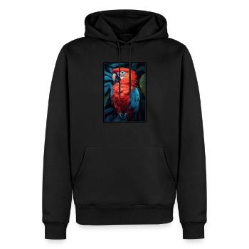 Papageie Papagei - Männer Premium Bio Hoodie - Schwarz - Vorne - Nico (187cm)