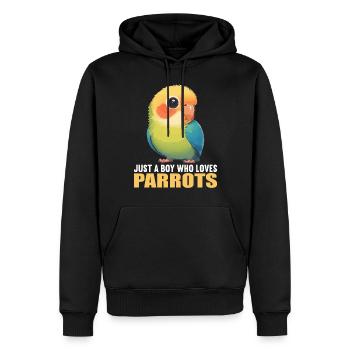 Papageie Papagei - Männer Premium Bio Hoodie - Schwarz - Vorne - Nico (187cm)