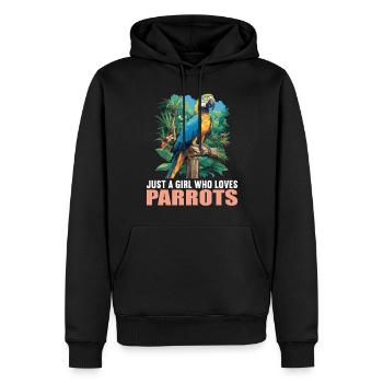 Papageie Papagei - Männer Premium Bio Hoodie - Schwarz - Vorne - Nico (187cm)