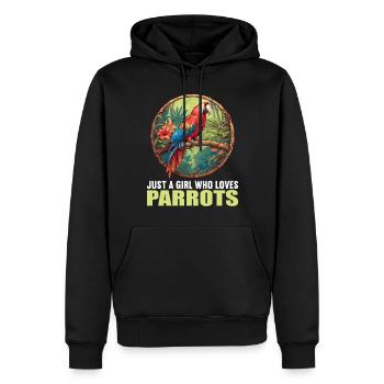Papageie Papagei - Männer Premium Bio Hoodie - Schwarz - Vorne - Nico (187cm)