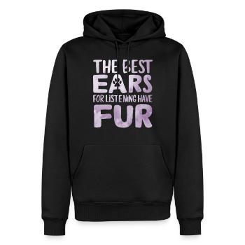 Cadeaux de grand-mère pour chien - Sweat à capuche Premium bio Homme - noir - Devant - Nico (187cm)