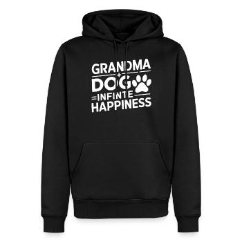 Cadeaux de grand-mère pour chien - Sweat à capuche Premium bio Homme - noir - Devant - Nico (187cm)