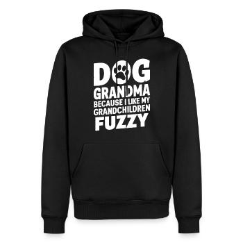 Cadeaux de grand-mère pour chien - Sweat à capuche Premium bio Homme - noir - Devant - Nico (187cm)