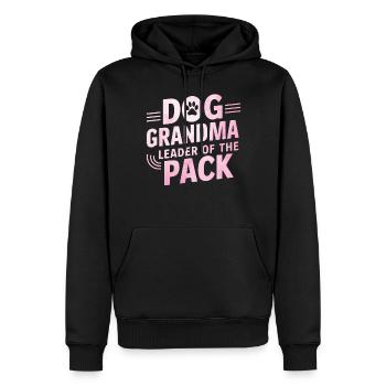 Cadeaux de grand-mère pour chien - Sweat à capuche Premium bio Homme - noir - Devant - Nico (187cm)