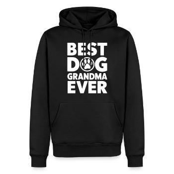 Cadeaux de grand-mère pour chien - Sweat à capuche Premium bio Homme - noir - Devant - Nico (187cm)