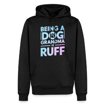 Cadeaux de grand-mère pour chien - Sweat à capuche Premium bio Homme - noir - Devant - Nico (187cm)
