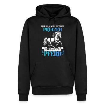 Reiten Reitsport Pferdereiter Pferdeliebhaber - Männer Premium Bio Hoodie - Schwarz - Vorne - Nico (187cm)