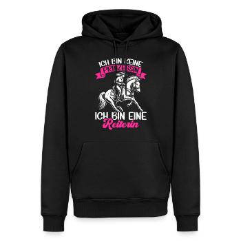 Reiten Reitsport Pferdereiter Pferdeliebhaber - Männer Premium Bio Hoodie - Schwarz - Vorne - Nico (187cm)