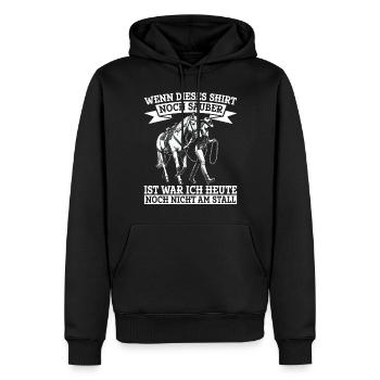 Reiten Reitsport Pferdereiter Pferdeliebhaber - Männer Premium Bio Hoodie - Schwarz - Vorne - Nico (187cm)