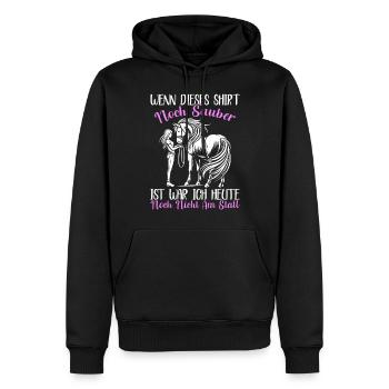 Reiten Reitsport Pferdereiter Pferdeliebhaber - Männer Premium Bio Hoodie - Schwarz - Vorne - Nico (187cm)