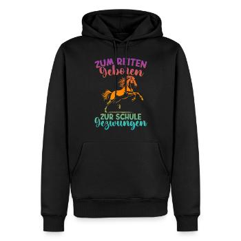 Reiten Reitsport Pferdereiter Pferdeliebhaber - Männer Premium Bio Hoodie - Schwarz - Vorne - Nico (187cm)
