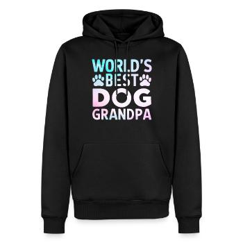 Cadeaux de grand-père chien - Sweat à capuche Premium bio Homme - noir - Devant - Nico (187cm)