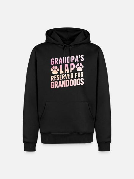 Dog Grandpa Gifts - Men’s Premium Organic Hoodie - black