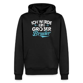 Großer Bruder Baby Liebhaber Älteres Geschwister - Männer Premium Bio Hoodie - Schwarz - Vorne - Nico (187cm)