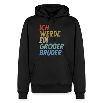 Großer Bruder Baby Liebhaber Älteres Geschwister - Männer Premium Bio Hoodie - Schwarz - Vorne - Nico (187cm)