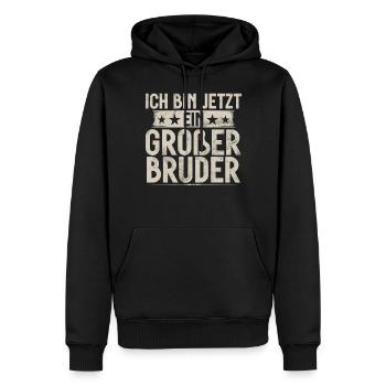 Großer Bruder Baby Liebhaber Älteres Geschwister - Männer Premium Bio Hoodie - Schwarz - Vorne - Nico (187cm)