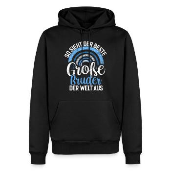 Großer Bruder Baby Liebhaber Älteres Geschwister - Männer Premium Bio Hoodie - Schwarz - Vorne - Nico (187cm)
