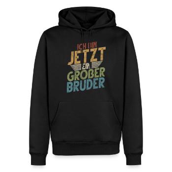 Großer Bruder Baby Liebhaber Älteres Geschwister - Männer Premium Bio Hoodie - Schwarz - Vorne - Nico (187cm)