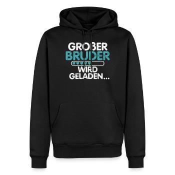 Großer Bruder Baby Liebhaber Älteres Geschwister - Männer Premium Bio Hoodie - Schwarz - Vorne - Nico (187cm)