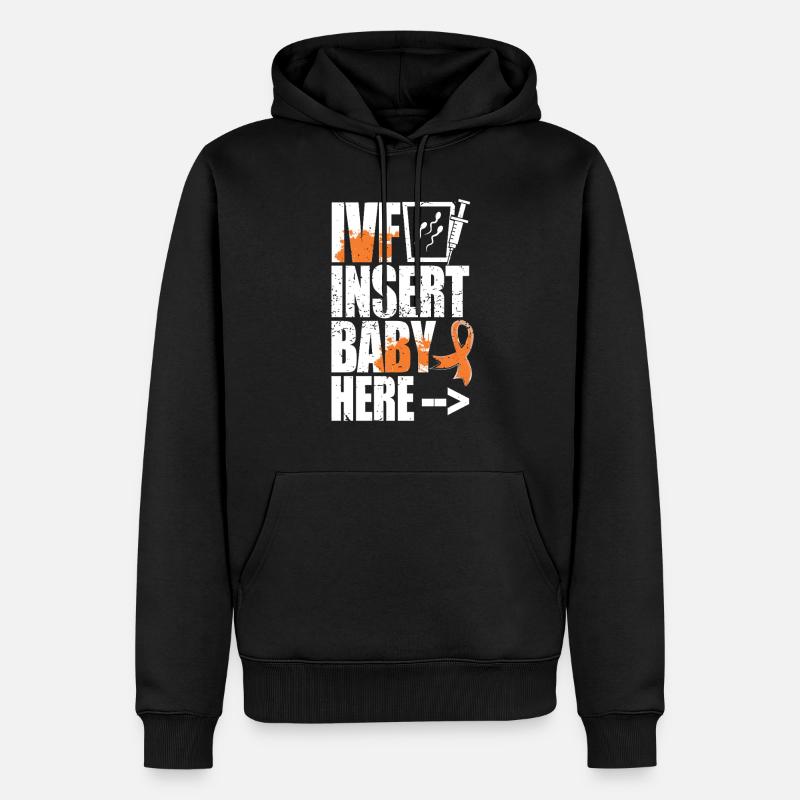 Unfruchtbarkeit Kinderwunsch - Männer Premium Bio Hoodie - Schwarz