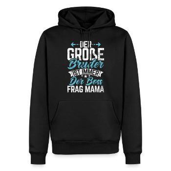 Großer Bruder Baby Liebhaber Älteres Geschwister - Männer Premium Bio Hoodie - Schwarz - Vorne - Nico (187cm)