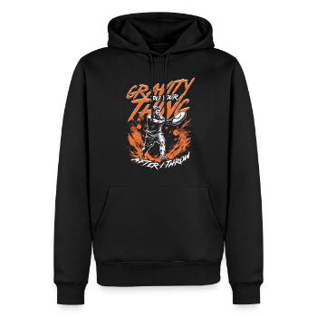 Diskuswurf Gravity Do Your Thing - Männer Premium Bio Hoodie - Schwarz - Vorne - Nico (187cm)