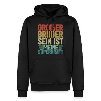 Großer Bruder Baby Liebhaber Älteres Geschwister - Männer Premium Bio Hoodie - Schwarz - Vorne - Nico (187cm)