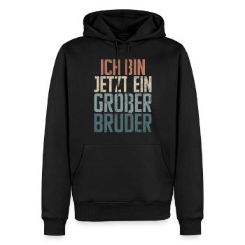 Großer Bruder Baby Liebhaber Älteres Geschwister - Männer Premium Bio Hoodie - Schwarz - Vorne - Nico (187cm)