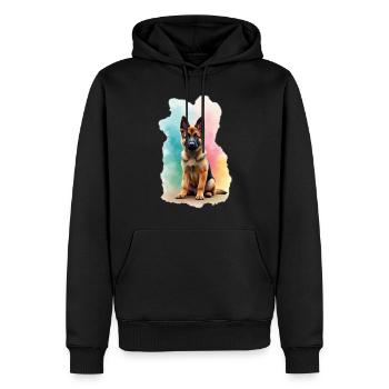 Berger Allemand Maître Berger Chien - Sweat à capuche Premium bio Homme - noir - Devant - Nico (187cm)