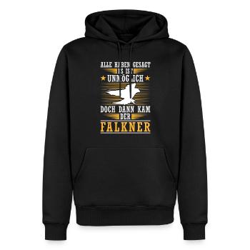 Falkner ist unmöglich Beizjagd Falknerei - Männer Premium Bio Hoodie - Schwarz - Vorne - Nico (187cm)