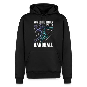 Handball Liebhaber Handball Sport Spieler - Männer Premium Bio Hoodie - Schwarz - Vorne - Nico (187cm)