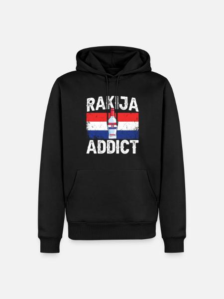 Rakija addict - Men’s Premium Organic Hoodie - black