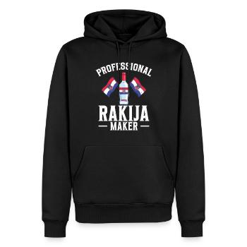 Professioneller Rakija -Hersteller - Männer Premium Bio Hoodie - Schwarz - Vorne - Nico (187cm)