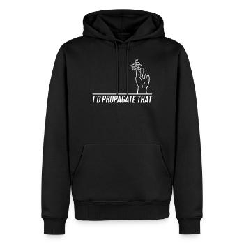 Amateur de plantes Jardinage - Sweat à capuche Premium bio Homme - noir - Devant - Nico (187cm)