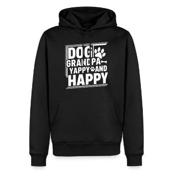 Cadeaux de grand-père chien - Sweat à capuche Premium bio Homme - noir - Devant - Nico (187cm)