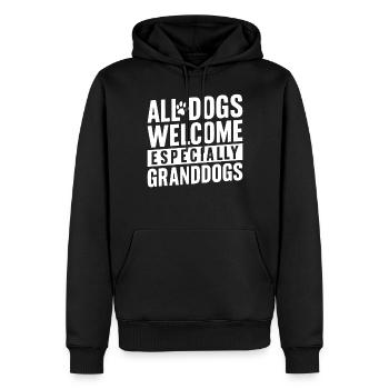 Cadeaux de grand-père chien - Sweat à capuche Premium bio Homme - noir - Devant - Nico (187cm)