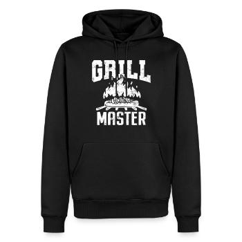 Grill Master Funny BBQ Grilling Pitmaster - Men’s Premium Organic Hoodie - black - Front - Nico (187cm)
