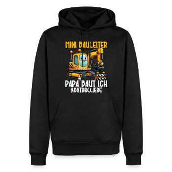 Children Construction Manager Project Manager Contractor - Men’s Premium Organic Hoodie - black - Front - Nico (187cm)
