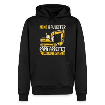 Children Construction Manager Project Manager Contractor - Men’s Premium Organic Hoodie - black - Front - Nico (187cm)