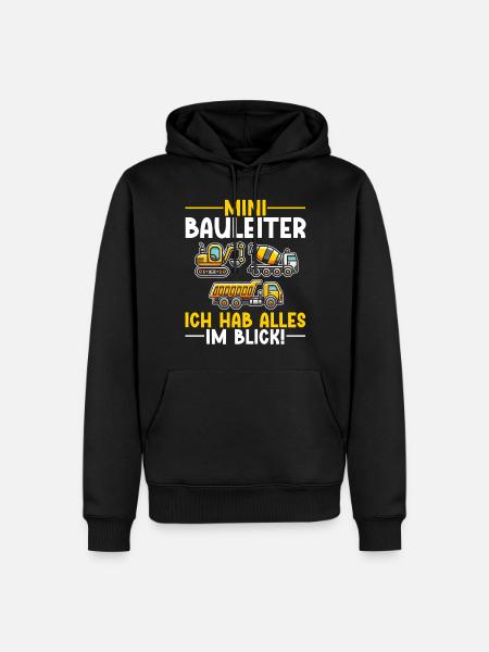 Kinder Bauleiter Projektleiter Bauunternehmer - Männer Premium Bio Hoodie - Schwarz
