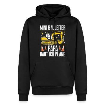 Children Construction Manager Project Manager Contractor - Men’s Premium Organic Hoodie - black - Front - Nico (187cm)