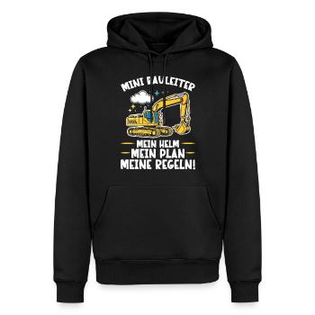 Children Construction Manager Project Manager Contractor - Men’s Premium Organic Hoodie - black - Front - Nico (187cm)